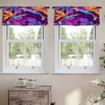 thumbnail image 2 of LALILO Kitchen Curtain Valance Autumn With Maple Leaves Fall Rod Pocket Window Curtain 52"x 18" Set of 2, 2 of 7
