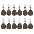 thumbnail image 1 of Uxcell 12Pcs Pesas para Manteles, Colgante de Mármol con Clip de Metal en Forma de Gota, Café, 1 of 6