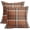 Grey Orange, variant on Fall Grey Orange Plaid Pillow Covers 18x18 Set of 2 Buffalo Tartan Print Autumn Themed Decorative Throw Pillows Outdoor Pillowcase Square Linen Farmhouse Cushion Case Decor for Couch Sofa Bed