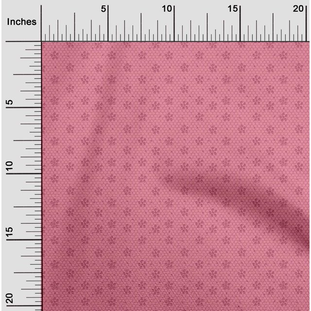 oneOone Polyester Lycra Fabric Honeycomb & Dotted Floral Block Print Sewing Fabric BTY 56 Inch Wide