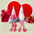 thumbnail image 6 of Valentines Day  Gnome Plush Elf Decor 2PC Scandinavian Tomte Plush Couple Dolls Mr and Mrs Nordic Lucky Figurines Tabletop Home Decoration, 6 of 9