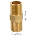 thumbnail image 2 of ULTNICE 2Pcs Garden Water Pipe Connectors Brass Golden for Water Heating, 2 of 8