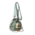 thumbnail image 3 of Bolso tipo cubo para mujer, bolso de hombro con correa ajustable desmontable, bolso cruzado Verde jinwen bolso tipo cubo con cordón, 3 of 8