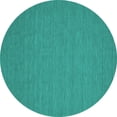 thumbnail image 1 of Ahgly Company Machine Washable Indoor Round Abstract Turquoise Blue Contemporary Area Rugs, 6' Round, 1 of 4