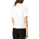thumbnail image 3 of Blusa elegante de satén con cuello atado para mujer INSPIRE CHIC, camisa de oficina de manga corta con botones, talla XS, blanca, 3 of 7