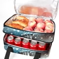 thumbnail image 5 of Shark Double Layered Insulated Lunch Bag with Two Compartments for Cold and Hot Food Storage - Large Capacity Refrigerated Meal Bag for Hand Carry - 7.1x11.4x16.1 inches, 5 of 6