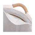 thumbnail image 5 of Seville Classics Natural Water Hyacinth and Rope Round Hamper with Liner, White, 5 of 7