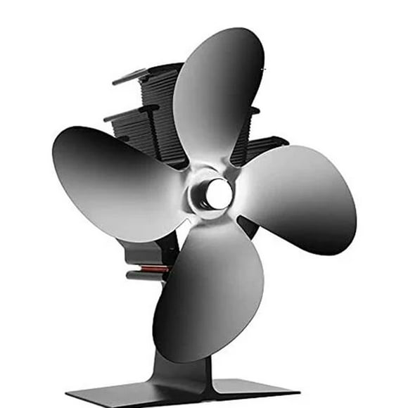 Innovador ventilador de estufa alimentado por calor, diseñado para una circulación eficiente de aire cálido en su espacio habitable, funcionamiento silencioso que garantiza un ambiente tranquilo, no