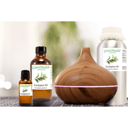 GreenHealth Eucalyptus Essential Oil – 16 fl oz (473 ml) – 100% Pure & Natural – Aromatherapy Oil in Aluminum Bottle – for Diffuser, Cleaning, Room Spray, and Home Fragrance