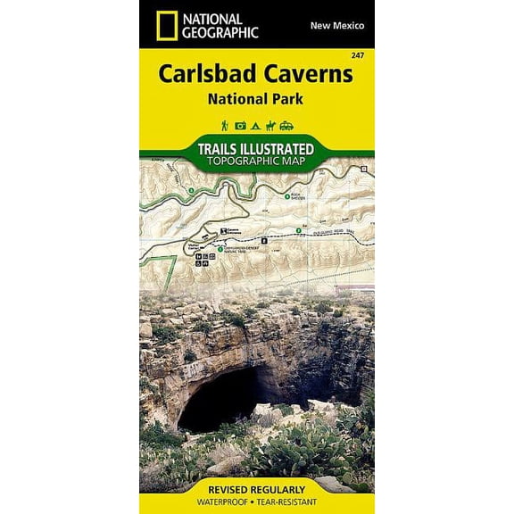 National Geographic Trails Illustrated M Carlsbad Caverns National Park Map, Book 247, (Paperback)