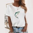thumbnail image 4 of WILLBEST T-Shirts Mode Été Décontractée Imprimé Fruits et Légumes Col Rond Manches Courtes T-Shirt 5, 4 of 5