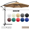 thumbnail image 4 of 10ft 8 Ribs Patio Umbrella Canopy, Blue, UV30+, Water Repellent, Fade Resistant Polyester Fabric, 4 of 6