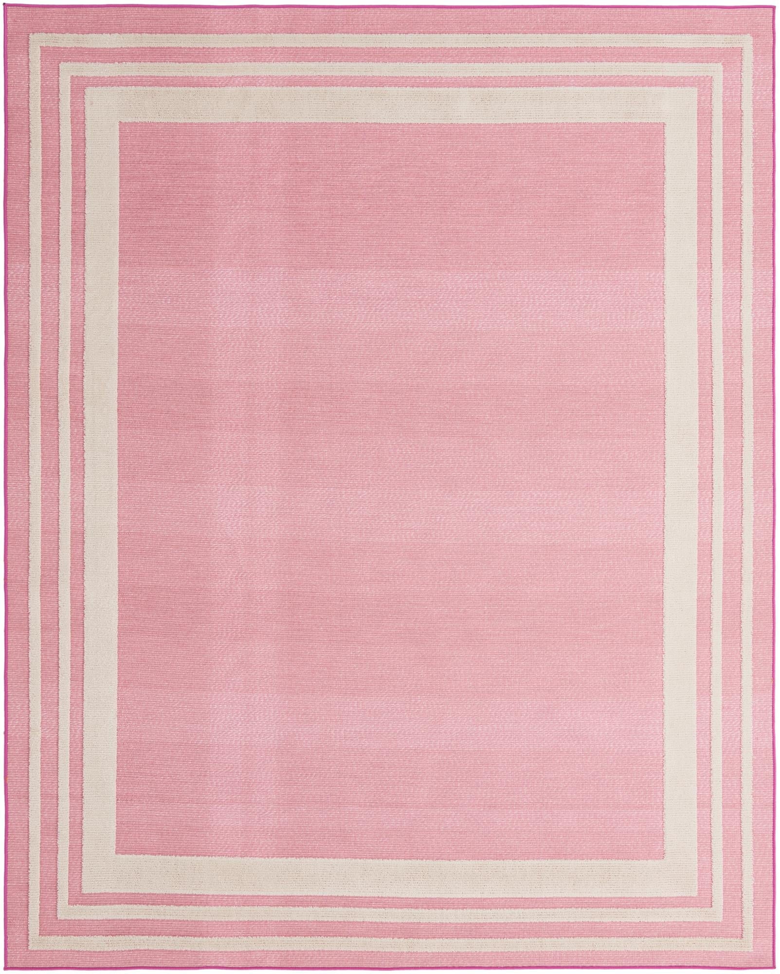 Aruba Outdoor Collection Rug 7' 10 x 10' Pink LowPile Rug