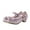 Pink, variant on ZACPNCV Girls Dress Shoes Mary Jane Flower Girls Shoes Cute Princess Low Heels for School Wedding Party Gold 6.5-7 Years