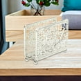 thumbnail image 4 of facefd Creative Tabletop Napkin Holder Tissue Holder for Dining Table Decoration Argent, 4 of 5