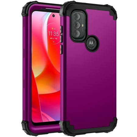 UUCOVERS for Motorola Moto G-Power 2022 Case， Moto G Power Phone Cover 2022， Silicone + Hard PC Shock Proof Corner Protection Lightweight Dual-Layer Protection Case for Motorola G Power 2022， Purple