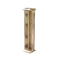 Light Brown Pyramids 12 inch Carved Wooden Incense Tower
