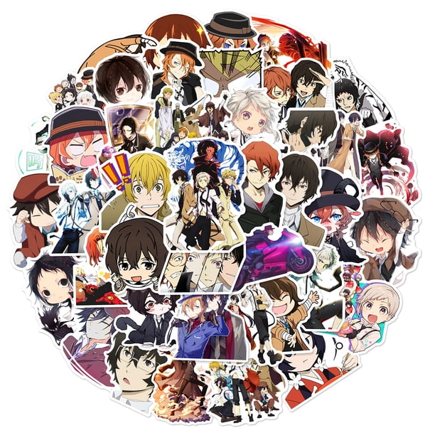 Paquete de pegatinas Bungos Strays Dogs Dazais Osamus Anime x50