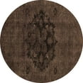 thumbnail image 1 of Ahgly Company Indoor Round Abstract Brown Modern Area Rugs, 3' Round, 1 of 4