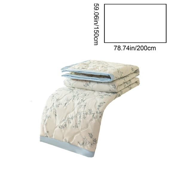 Qholemyo Cooling Comforter Thin Quilt Cotton Comforter Printed Summer Bedding Skin Friendly Washable Breathable Air Conditioner Quilt