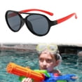 thumbnail image 3 of Gafas de sol de corazón para niños pequeños Yotijar Vintage negro y rojo, 3 of 9