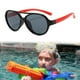 thumbnail image 3 of Bonitas gafas de sol redondas con protección UV para verano, gafas de sol para niños. negro rojo, 3 of 9