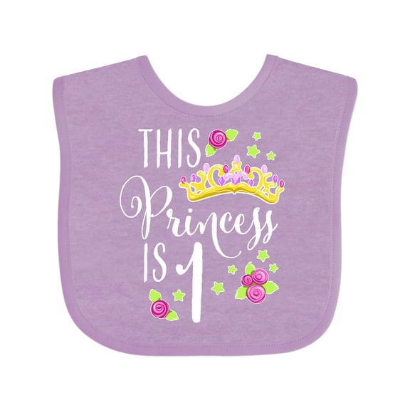 Inktastic This Princess is One First Birthday Girls Baby Bib