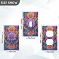 thumbnail image 7 of Yayeee Blank Wall Plate Cover 1-Gang 4.5"x2.7" Home Unused Decorative Outlet, Light Purple Flowers, 7 of 7