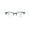 Matte Black, variant on Optical Quality Narrow Half Horn Rim Rectangular Eyeglasses Frame Shiny Black