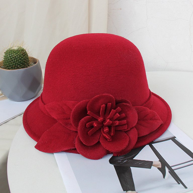 womens winter dress hats Ladies Green Dress Felt Hat