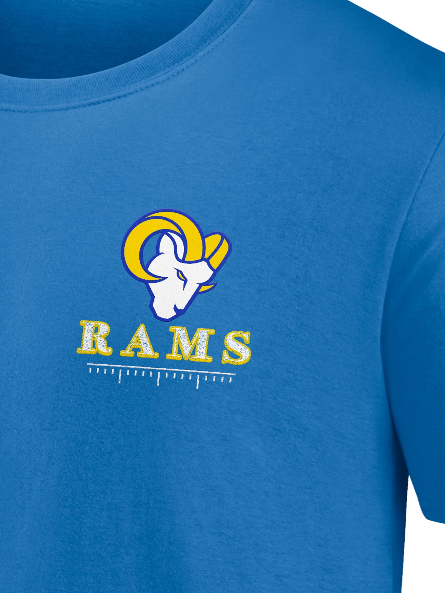 NFL Los Angeles Rams Men's Cotton Faded Royal Short Sleeve T-Shirt