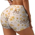 thumbnail image 2 of Wukai Cute Bee Gnome1 Print Pack Biker Shorts for Women Yoga Workout Gym Running Scrunch Active Shorts-, 2 of 8