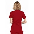 thumbnail image 4 of Cherokee Workwear Scrubs Top for Women Mock Wrap WW650, XS, Red, 4 of 6