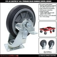 thumbnail image 2 of SNAP-LOC 375 lb Caster 6 Inch All-Terrain Solid Rubber Swivel-Brake, 2 of 4