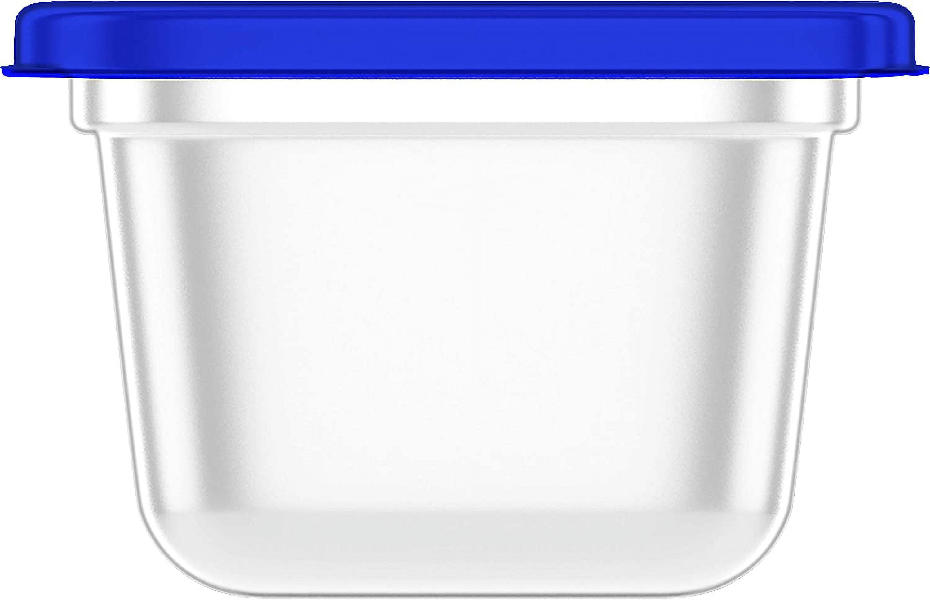 Ziploc® Brand, Food Storage Containers With Lids, Smart Snap Technology,  Mini Square, 8 Ct, Plastic Containers
