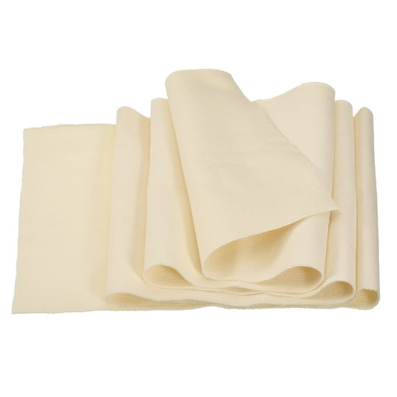 Uxcell Elastic Cuffs Ribbed Trims Cotton Fabric Knit Rib Stretch Tape Cuff Sleeve Waistband for Sewing Beige 39"x8"