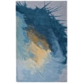 thumbnail image 2 of 5' X 8' Blue Gold And Gray Abstract Hand Tufted Area Rug, 2 of 5
