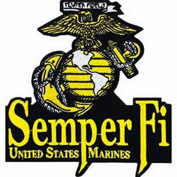 USMC MARINE CORPS SEMPER FI PATCH EAGLE GLOBE ANCHOR EGA FIDELIS DEVIL DOG