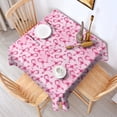 thumbnail image 2 of Pink Breast Cancer Square Tablecloth,Waterproof Square Table Cover,Wipeable Spillproof Washable Table Cover for Home Kitchen Party Decor 42"X42"(107x107cm), 2 of 6