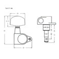 thumbnail image 4 of Clavijas de afinación de guitarra, afinador de cuerdas, cabezales de máquina para folk eléctrico, 6 uds., 4 of 4