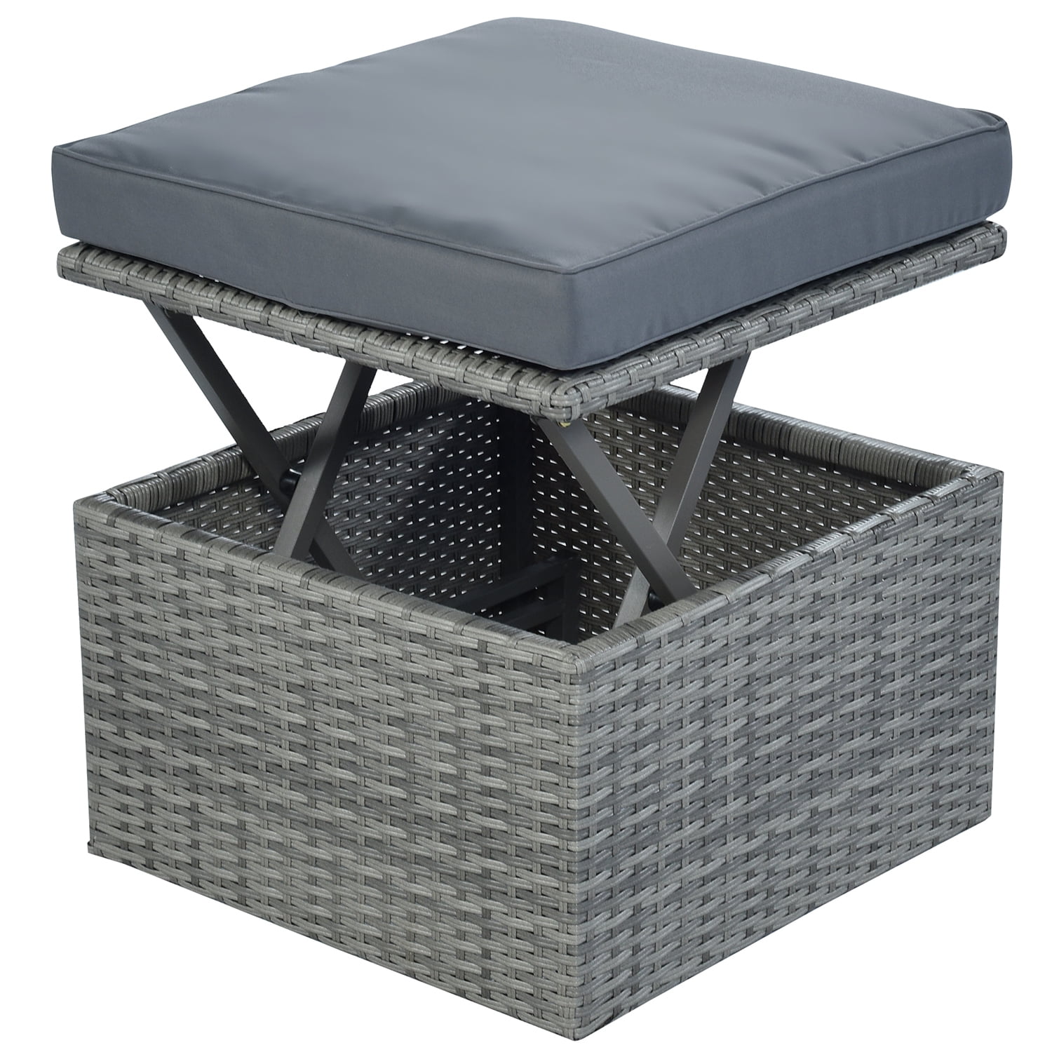Kadyn Outdoor Patio Furniture Set, Rattan Patio Conversation Set with Retractable Canopy, Outdoor Patio Furniture Sofa Set for Home, Gray Kadyn Outdoor Patio Furniture Set, Rattan Patio Conversation Set with Retractable Canopy, Outdoor Patio Furniture Sofa Set for Home, Gray