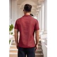 thumbnail image 7 of COOFANDY Mens Button Down Short Sleeve Shirts Casual Dress Shirts Buffalo Plaid Shirt 75% Cotton, 7 of 7