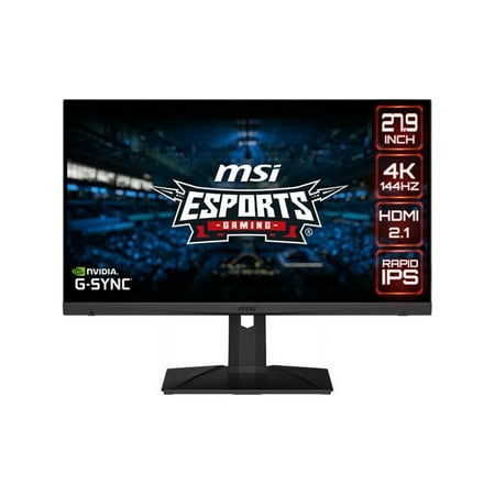 UPC: 0824142262177 | MSI 28  144 Hz Rapid IPS UHD Rapid IPS Gaming Monitor G-Sync Compatible 3840 x 2160 (4K) 95% DCI-P3 / 124% sRGB HDMI  DisplayPort  USB  Audio Optix MAG281URF