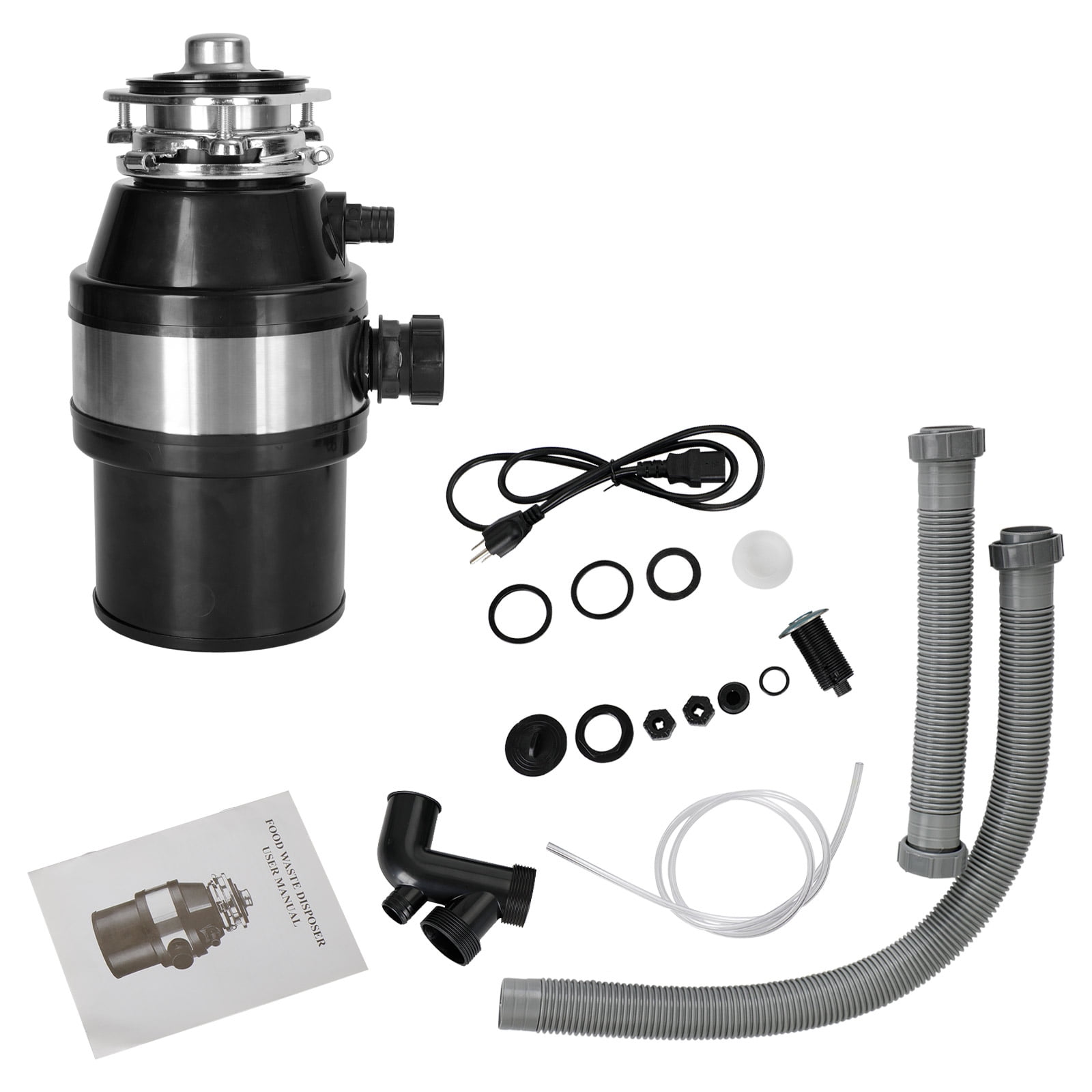 Motor Genic Garbage Disposal 3/4 HP 2800 RPM Under Sink Kitchen Food Waste Disposer w/ Plug