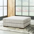 thumbnail image 5 of Ashley Furniture Regent Park Oversized Fabric Accent Ottoman in Pewter Gray, 5 of 10