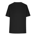 thumbnail image 5 of Pxxlle Summer T Shirts for Women Loose Fit V Neck Linen Shirt Solid Color Short Sleeve Basic Tees Black S, 5 of 5