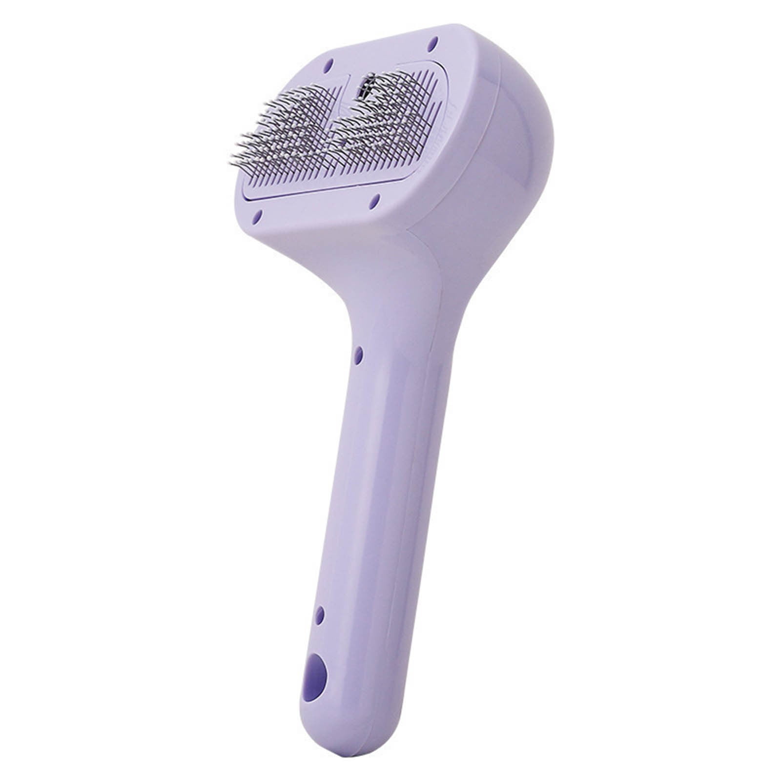 Pet Grooming Brush With Spray Function Hair Removal And Massage Tool For Dogs And Cats ABS And Stainless Steel Design For Indoor Use