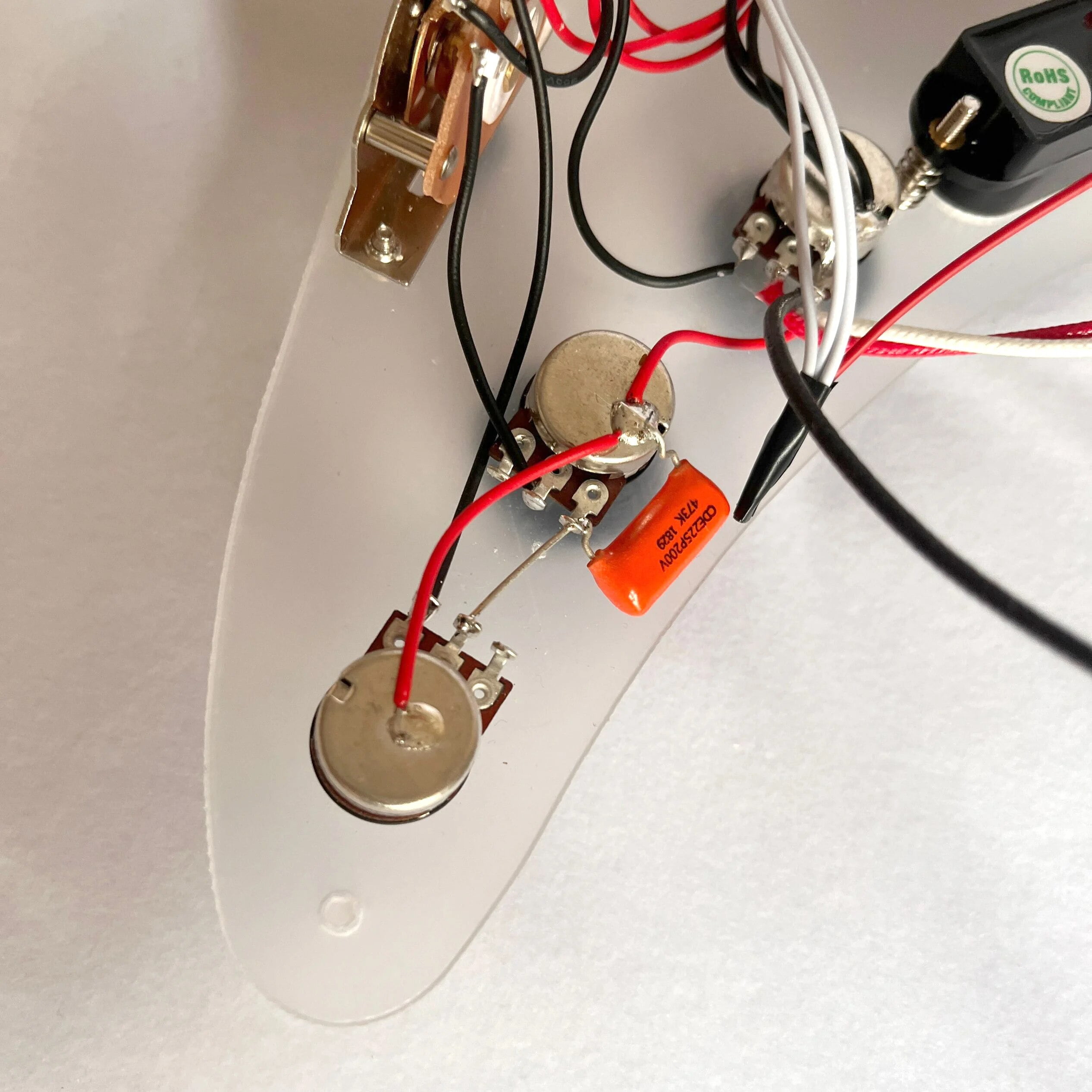 Prewired SSS Crystal Acrylic Pickguard Set 3 Active Single Coils Pickups Harness For Electric Guitar,Guitar Accessories