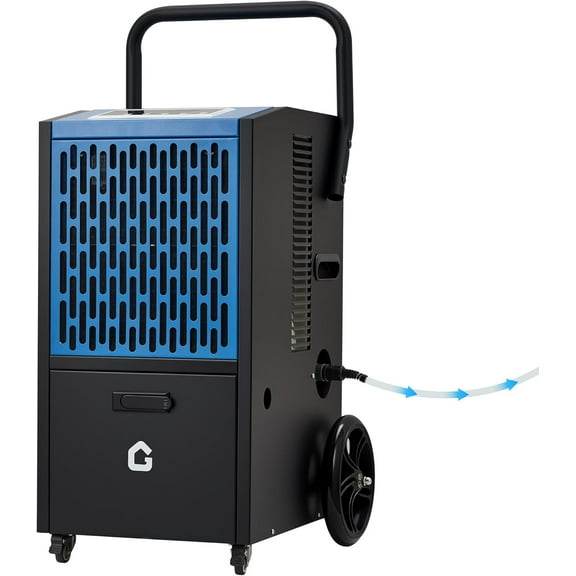 Zzistar Commercial Dehumidifier for Basement, Large Space,8000 Sq.Ft ，105 Pint Dehumidifier with Drain Hose, Timer and 4 Wheels，24H Timer, Child Lock
