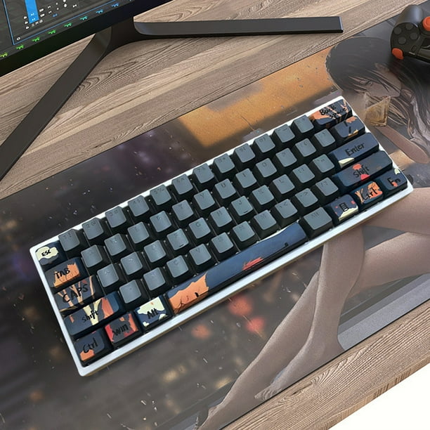 61 teclas 2,4G teclado inalámbrico/con cable RGB retroiluminado teclado inalámbrico PC teclado Kit